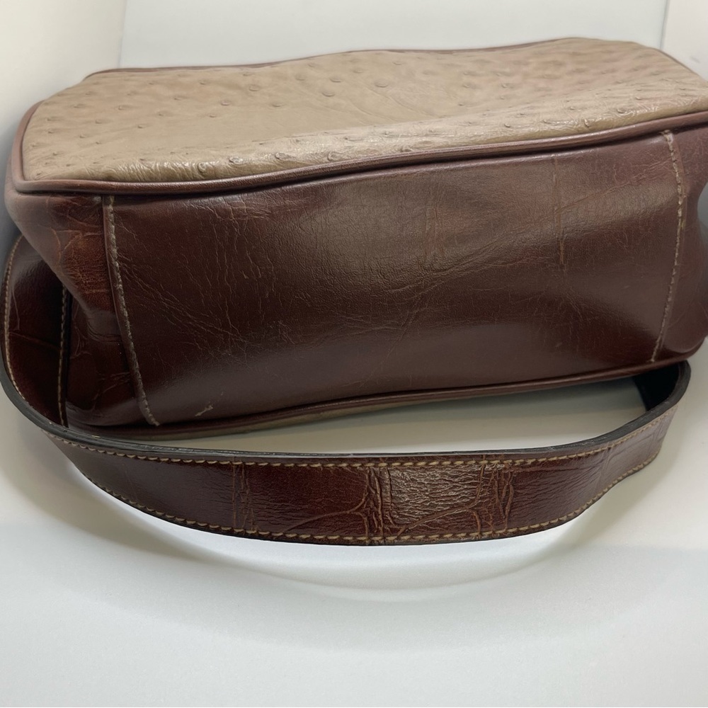 Carryland Ostrich-Embossed Shoulder Bag | Adjustable Strap | Multi-Compartment - Picture 5 of 15